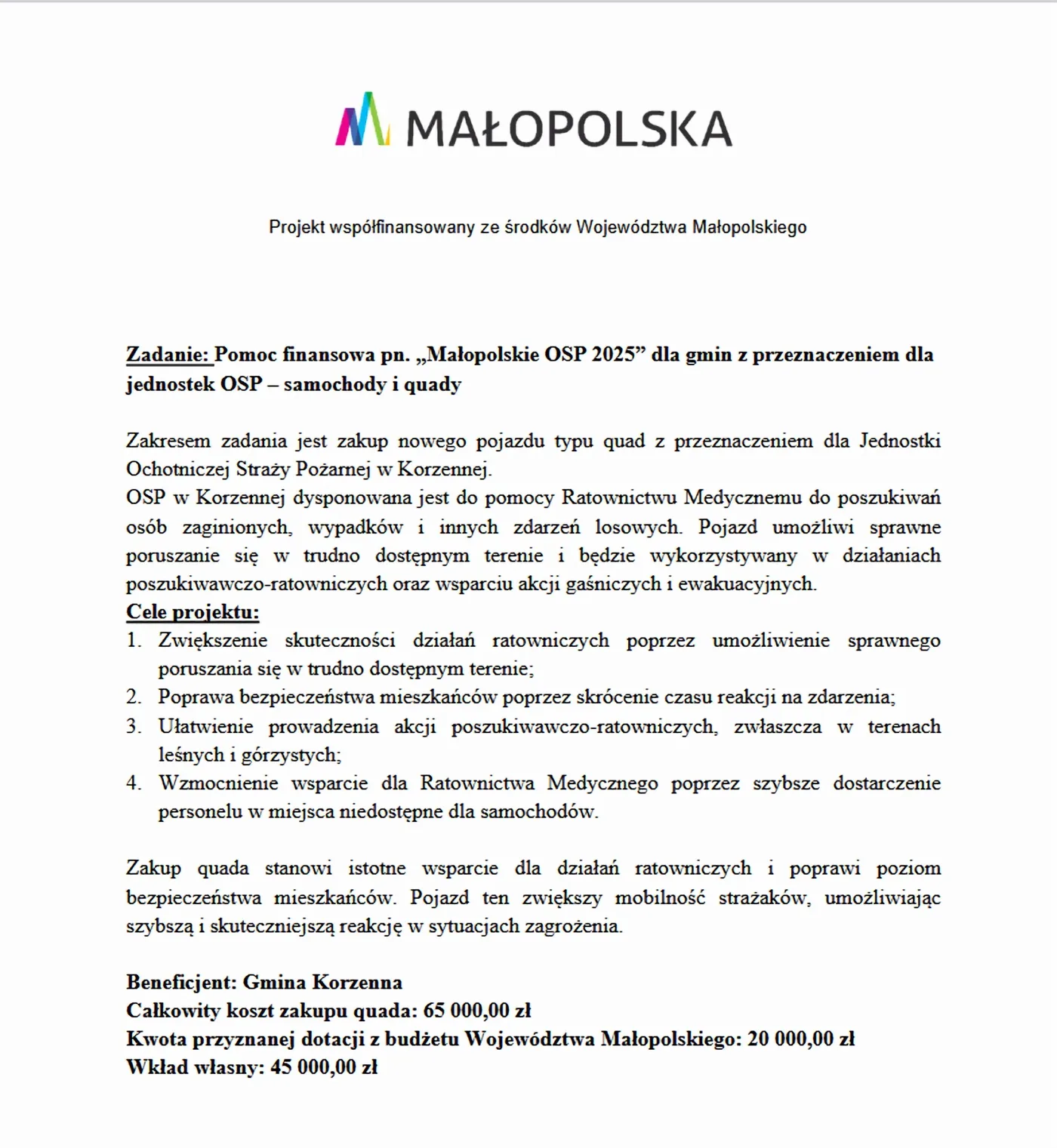 Bezpieczna małopolska