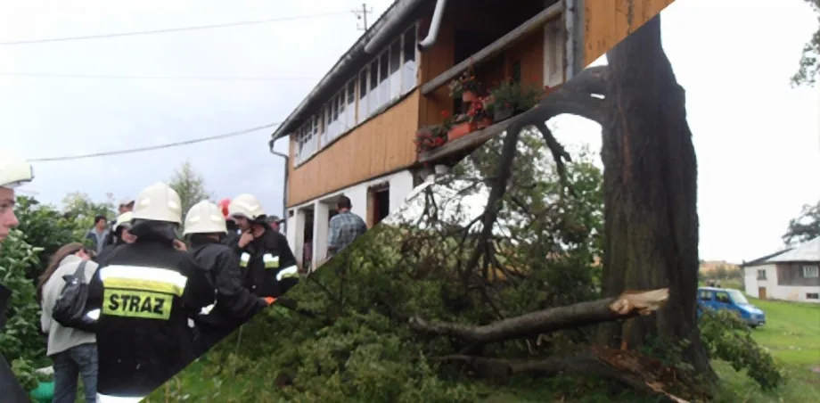 Burza nad gminą - dwie interwencje naszych strażaków !!!