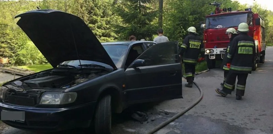 Lipnica Wielka - pożar samochodu osobowego!!!