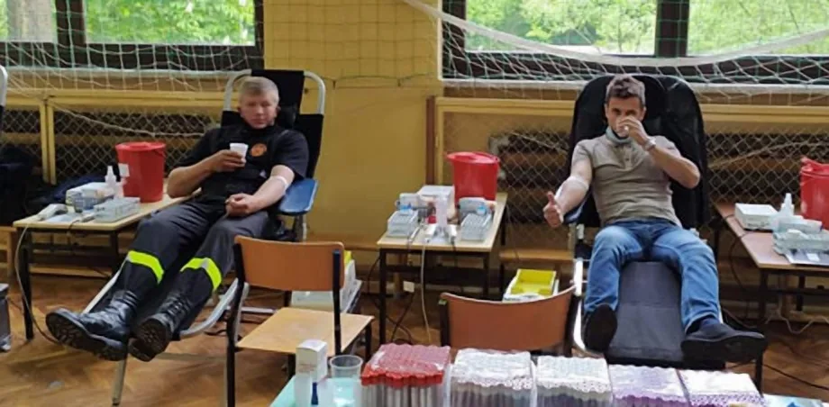 Nasi strażacy na kolejnej akcji oodawani krwi w Obidzy