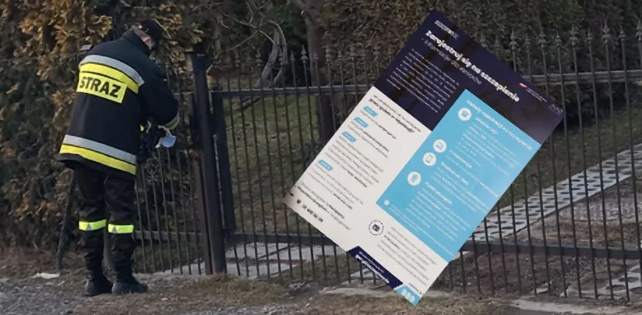 Roznoszenie ulotek na temat szczepień COVID 19