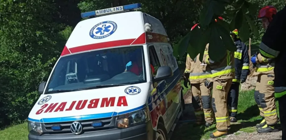 Bukowiec - osoba przygnieciona przez traktor