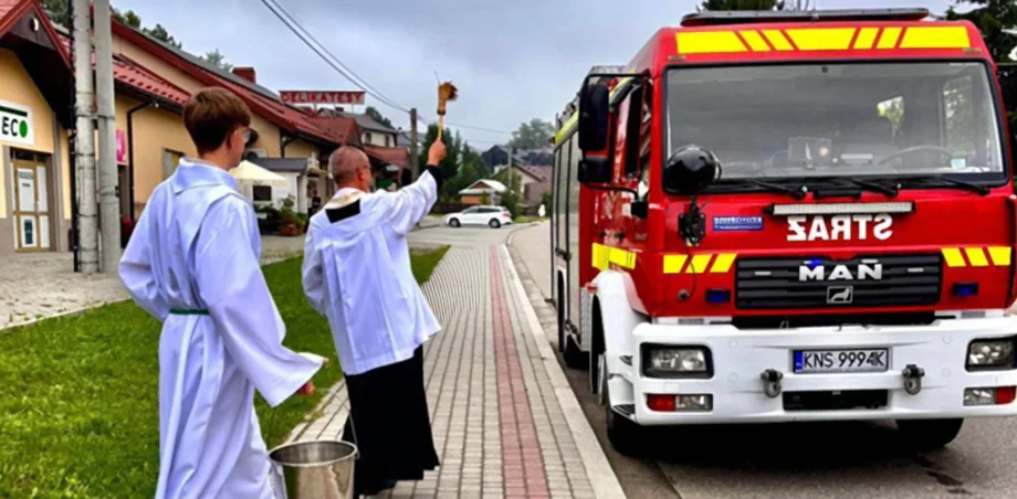 Zabezpieczenie uroczystości poświęcenia pojazdów!