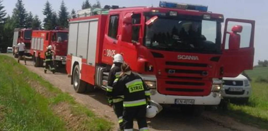 Bukowiec - pożar budynku gospodarczego