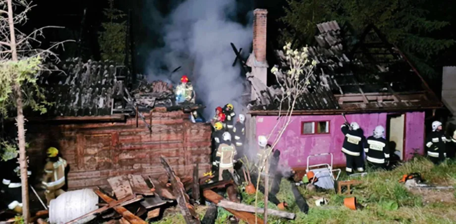 Lipnica Wielka - pożar budynku mieszkalnego