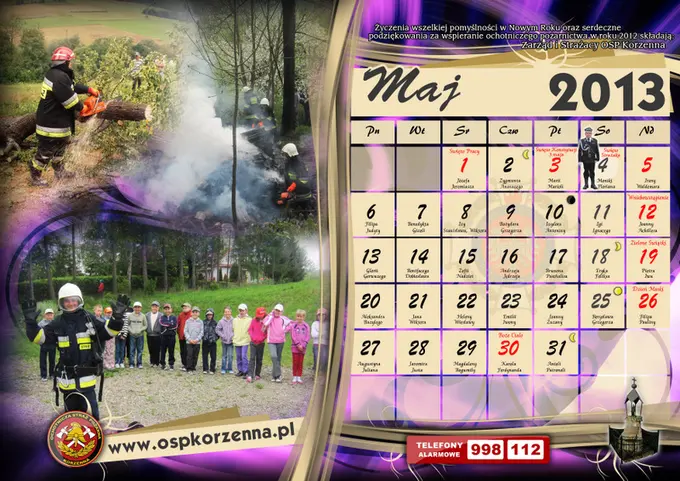 Kalendarz OSP Korzenna 2013 — Maj