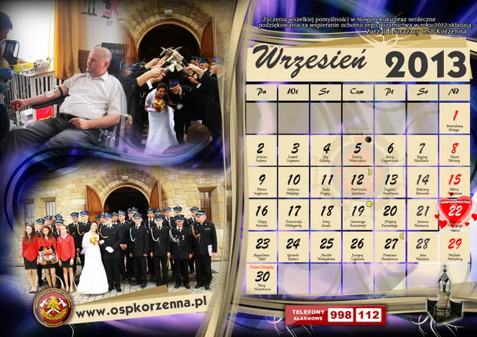 Kalendarz OSP Korzenna 2013 — Wrzesień