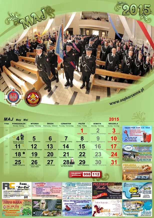 Kalendarz OSP Korzenna 2015 — Maj