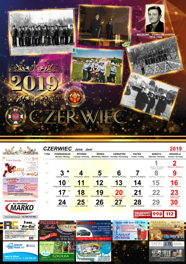 Kalendarz OSP Korzenna 2019 — Czerwiec