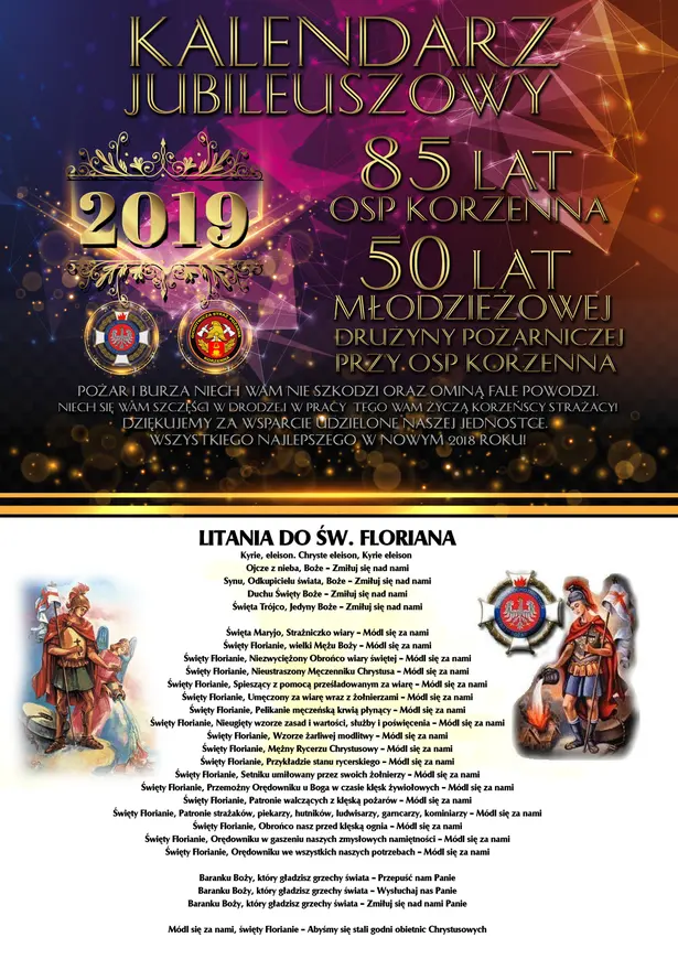 Kalendarz OSP Korzenna 2019 — Okładka