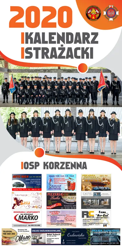 Kalendarz OSP Korzenna 2020 — Okładka