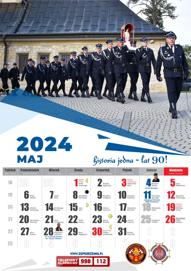 Kalendarz OSP Korzenna 2024 — Maj
